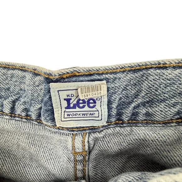 Vintage Lee Workwear Womens Wide-Leg Denim Jeans, Size 30, High-Waist Relax Fit - Picture 3 of 10